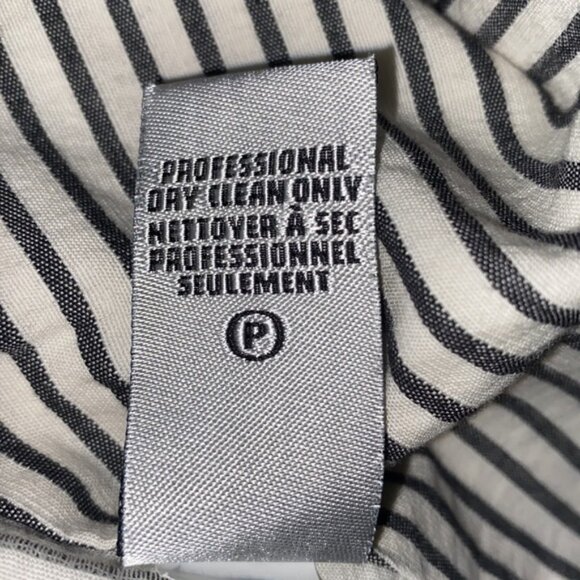 Tibi New York Women's Blouse Black & White Stripe Size 2 - Picture 11 of 11